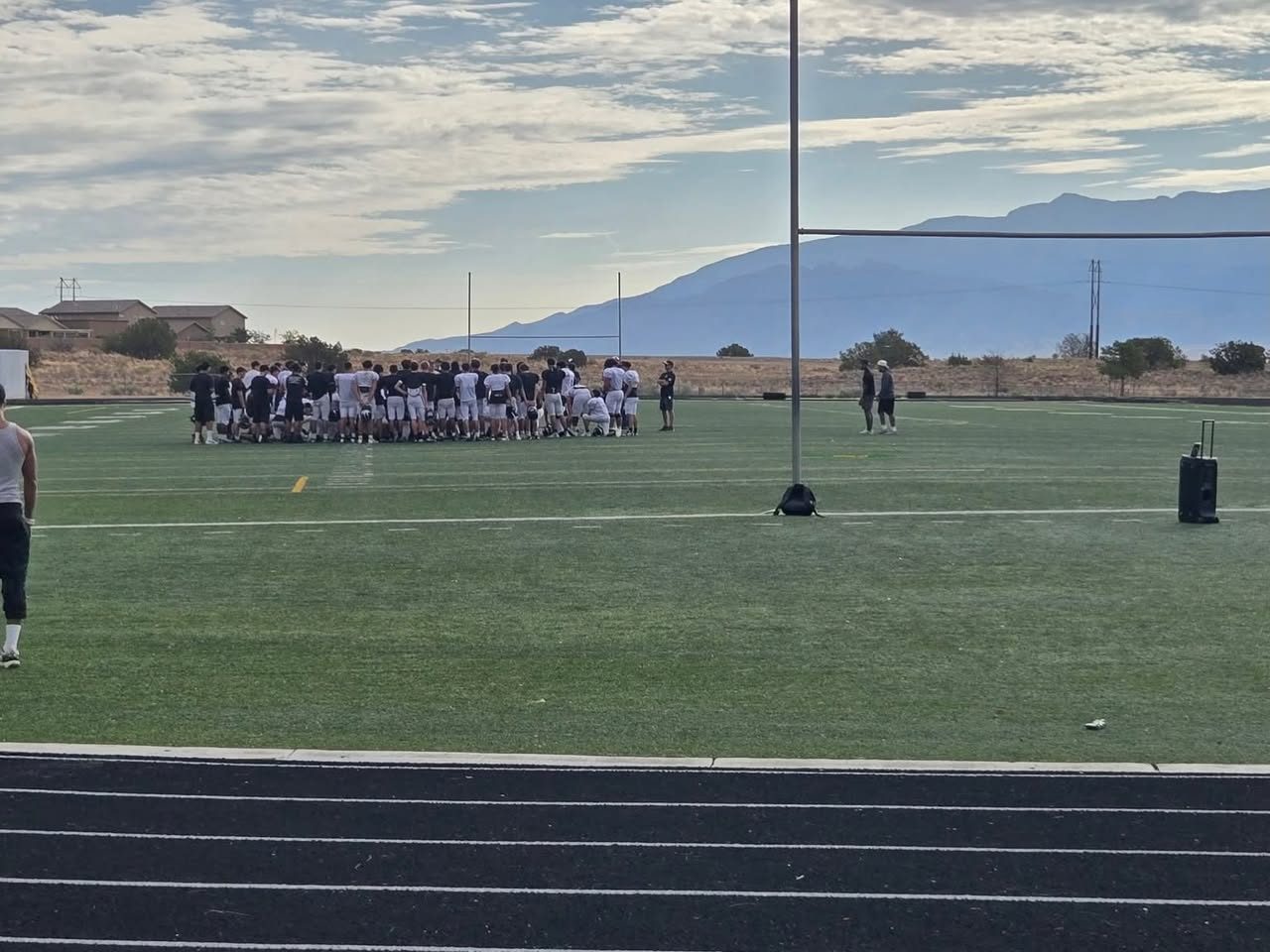 Sponsored team on the practice field